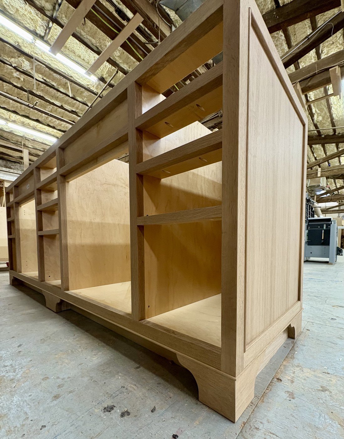 Cabinet carcass assembled and waiting for doors